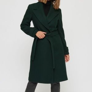 Dynamite dark green coat belted autumn winter